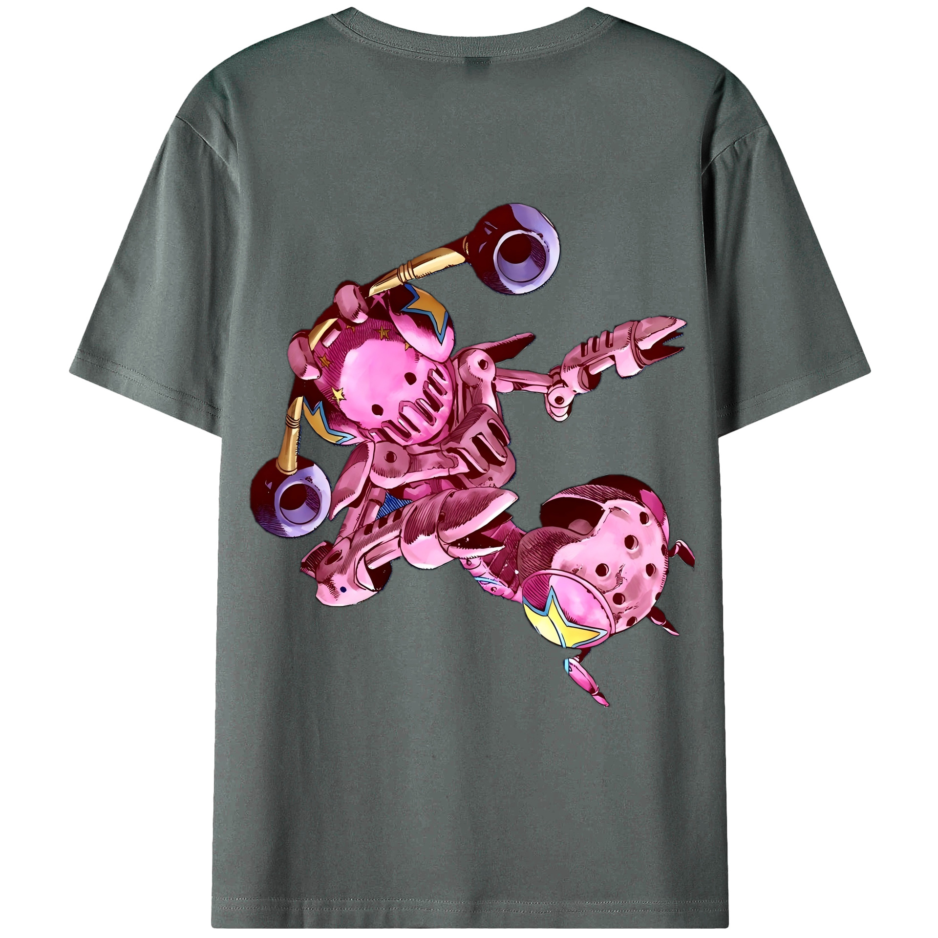 （画像用） ジョジョの奇妙な冒険 ジョナサン?ジョースター JoJo's Bizarre Adventure Jonathan Joestar 綿100％ メンズ半袖Tシャツ（バックプリント） 通気性
